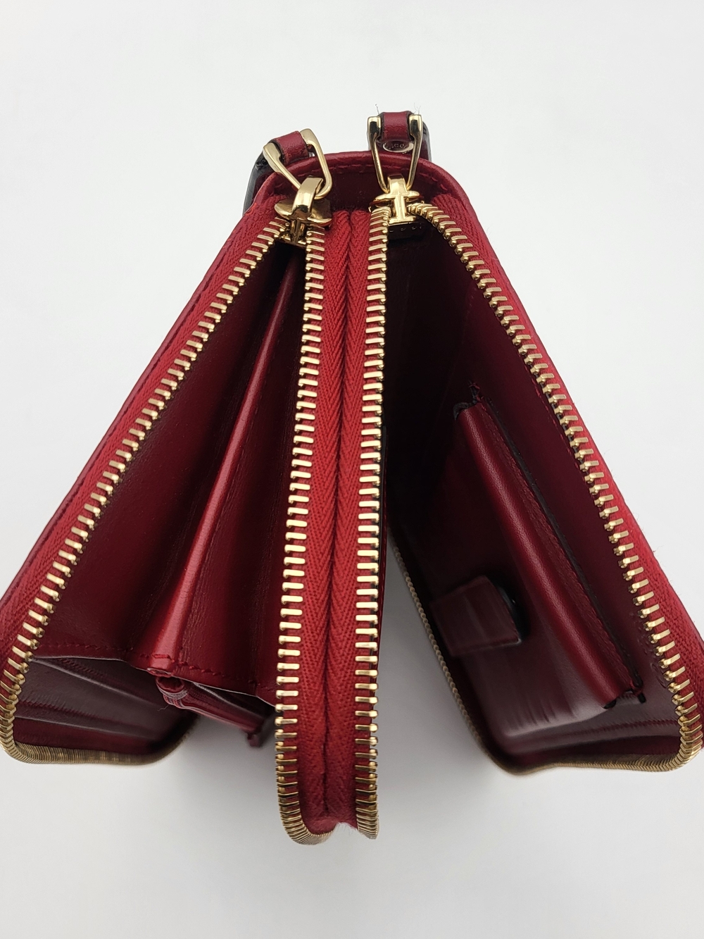 GUCCI Red Micro Guccissima Calfskin Leather Travel Wallet..Authentic... - Picture 13 of 16